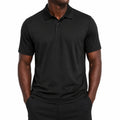Herren Poloshirt M aus glattem Textil in Schwarz für Alltag und Sport klassisch