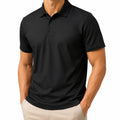 Herren Poloshirt XL Schwarz Kurzarm Freizeit