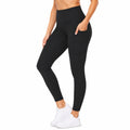 Damen Leggings M Schwarz elastisches Textilmaterial mit hoher Taille und Seitentasche