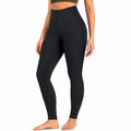 Sportleggings Größe M aus elastischem Synthetikmaterial Schwarz mit hohem Bund